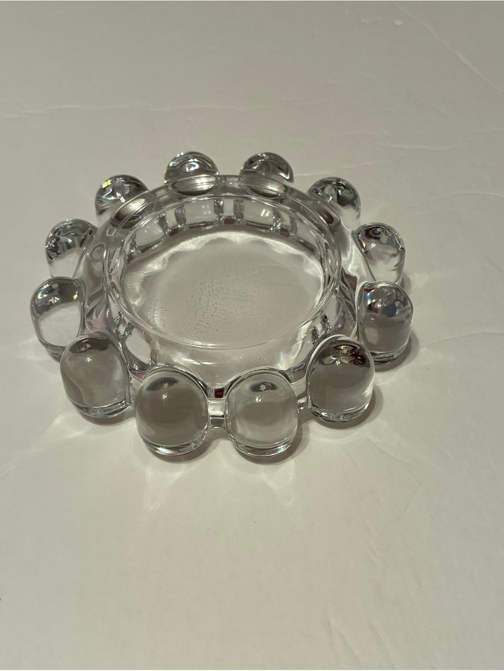MCM Unbranded Bubble Glass Trinket Dish Ashtray 5.25 Inches Diameter - Picture 4 of 4